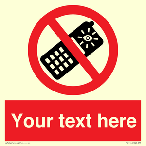 Custom No camera phones Sign